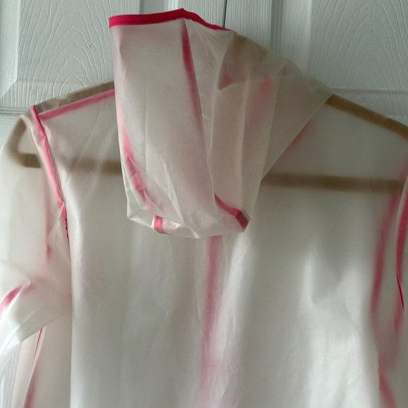 Fit rite clear the pvc hooded raincoat with pink accents 7/8 girls - Picture 8 of 8